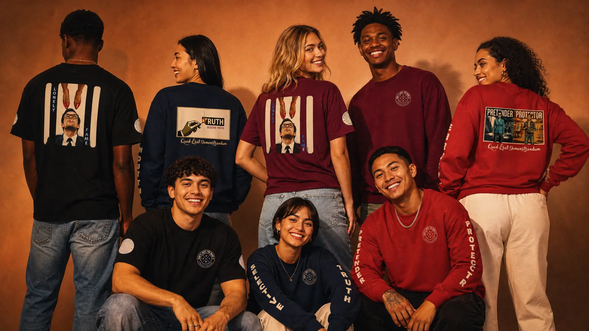 Fake It Until You Make It collection worn by a diverse group of models